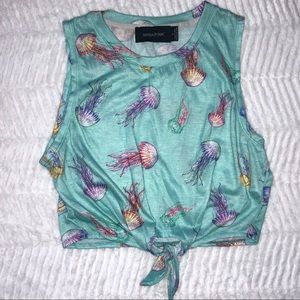 Jellyfish Tie Crop Top